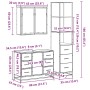 Set de muebles baño 3 pzas madera contrachapada roble marrón de , Muebles de baño - Ref: Foro24-3301144, Precio: 289,75 €, De...