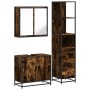 Set de muebles baño 3 pzas madera contrachapada roble ahumado de , Muebles de baño - Ref: Foro24-3301127, Precio: 212,46 €, D...