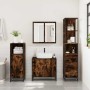 Set de muebles baño 3 pzas madera contrachapada roble ahumado de , Muebles de baño - Ref: Foro24-3301127, Precio: 212,46 €, D...