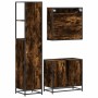 Set de muebles baño 3 pzas madera contrachapada roble ahumado de , Muebles de baño - Ref: Foro24-3301127, Precio: 212,46 €, D...