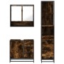 Set de muebles baño 3 pzas madera contrachapada roble ahumado de , Muebles de baño - Ref: Foro24-3301167, Precio: 250,87 €, D...