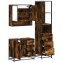 Set de muebles baño 3 pzas madera contrachapada roble ahumado de , Muebles de baño - Ref: Foro24-3301167, Precio: 250,87 €, D...