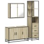 Set de muebles de baño 3 pzas madera contrachapada roble Sonoma de , Muebles de baño - Ref: Foro24-3301131, Precio: 270,91 €,...