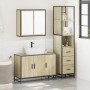 Set de muebles de baño 3 pzas madera contrachapada roble Sonoma de , Muebles de baño - Ref: Foro24-3301131, Precio: 270,91 €,...
