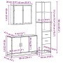 Set de muebles de baño 3 pzas madera contrachapada roble Sonoma de , Muebles de baño - Ref: Foro24-3301131, Precio: 270,91 €,...