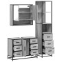 Set de muebles de baño 3 pzas madera contrachapada gris sonoma de , Muebles de baño - Ref: Foro24-3301173, Precio: 318,12 €, ...