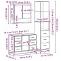 Set de muebles de baño 3 pzas madera contrachapada gris sonoma de , Muebles de baño - Ref: Foro24-3301173, Precio: 318,12 €, ...