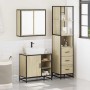 Set de muebles de baño 3 pzas madera contrachapada roble Sonoma de , Muebles de baño - Ref: Foro24-3301146, Precio: 261,92 €,...