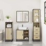 Set de muebles de baño 3 pzas madera contrachapada roble Sonoma de , Muebles de baño - Ref: Foro24-3301146, Precio: 261,92 €,...