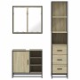 Set de muebles de baño 3 pzas madera contrachapada roble Sonoma de , Muebles de baño - Ref: Foro24-3301146, Precio: 261,92 €,...