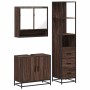 Set de muebles baño 3 pzas madera contrachapada roble marrón de , Muebles de baño - Ref: Foro24-3301159, Precio: 240,72 €, De...