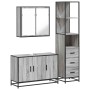 Set de muebles de baño 3 pzas madera contrachapada gris sonoma de , Muebles de baño - Ref: Foro24-3301133, Precio: 274,65 €, ...