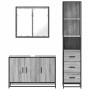 Set de muebles de baño 3 pzas madera contrachapada gris sonoma de , Muebles de baño - Ref: Foro24-3301133, Precio: 274,65 €, ...