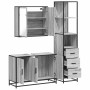 Set de muebles de baño 3 pzas madera contrachapada gris sonoma de , Muebles de baño - Ref: Foro24-3301133, Precio: 274,65 €, ...