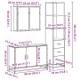 Set de muebles de baño 3 pzas madera contrachapada gris sonoma de , Muebles de baño - Ref: Foro24-3301133, Precio: 274,65 €, ...