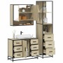 Set de muebles de baño 3 pzas madera contrachapada roble Sonoma de , Muebles de baño - Ref: Foro24-3301171, Precio: 301,51 €,...