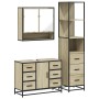 Set de muebles de baño 3 pzas madera contrachapada roble Sonoma de , Muebles de baño - Ref: Foro24-3301171, Precio: 301,51 €,...