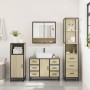 Set de muebles de baño 3 pzas madera contrachapada roble Sonoma de , Muebles de baño - Ref: Foro24-3301171, Precio: 301,51 €,...