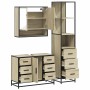 Set de muebles de baño 3 pzas madera contrachapada roble Sonoma de , Muebles de baño - Ref: Foro24-3301171, Precio: 301,51 €,...