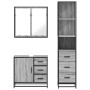 Set de muebles de baño 3 pzas madera contrachapada gris sonoma de , Muebles de baño - Ref: Foro24-3301138, Precio: 286,17 €, ...