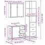 Set de muebles de baño 3 pzas madera contrachapada gris sonoma de , Muebles de baño - Ref: Foro24-3301138, Precio: 286,17 €, ...