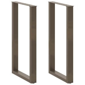 Patas de mesa centro forma U 2uds acero natural 60x(100-101) cm de , Patas para mesas - Ref: Foro24-4013239, Precio: 106,64 €...