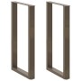 Patas de mesa centro forma U 2uds acero natural 60x(100-101) cm de , Patas para mesas - Ref: Foro24-4013239, Precio: 106,64 €...