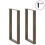 Patas de mesa centro forma U 2uds acero natural 60x(100-101) cm de , Patas para mesas - Ref: Foro24-4013239, Precio: 106,64 €...