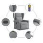 Sillón reclinable de masaje de tela gris claro de , Sillones - Ref: Foro24-4015666, Precio: 213,53 €, Descuento: %
