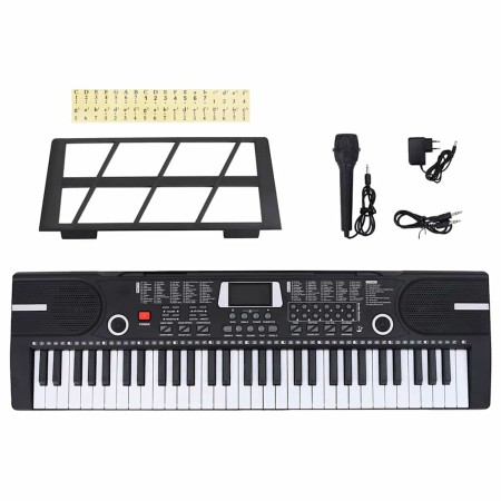 Teclado eléctrico de piano de 61 teclas con atril para niños de , Pianos - Ref: Foro24-4103507, Precio: 79,33 €, Descuento: %