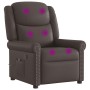 Sillón reclinable de cuero sintético marrón brillante de , Sillones - Ref: Foro24-4015679, Precio: 242,15 €, Descuento: %