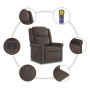 Sillón reclinable de cuero sintético marrón brillante de , Sillones - Ref: Foro24-4015679, Precio: 242,15 €, Descuento: %