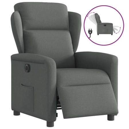 Sillón reclinable eléctrico de tela gris oscuro de , Sillones - Ref: Foro24-3303115, Precio: 246,37 €, Descuento: %