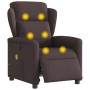 Sillón reclinable de masaje eléctrico tela marrón oscuro de , Sillones - Ref: Foro24-3303129, Precio: 249,07 €, Descuento: %
