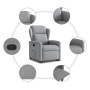 Sillón reclinable elevable de tela gris claro de , Sillones - Ref: Foro24-3303134, Precio: 255,56 €, Descuento: %