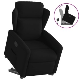 Sillón reclinable elevable tela negro de , Sillones - Ref: Foro24-3303136, Precio: 267,69 €, Descuento: %