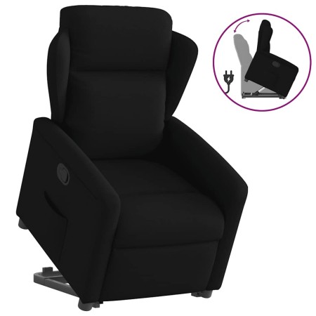 Sillón reclinable elevable tela negro de , Sillones - Ref: Foro24-3303136, Precio: 267,69 €, Descuento: %