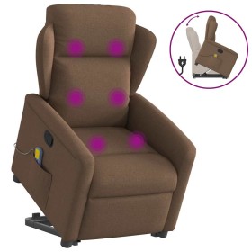 Silla de masaje reclinable de pie de tela marrón de , Sillones - Ref: Foro24-3303148, Precio: 271,02 €, Descuento: %