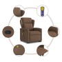 Silla de masaje reclinable de pie de tela marrón de , Sillones - Ref: Foro24-3303148, Precio: 271,02 €, Descuento: %