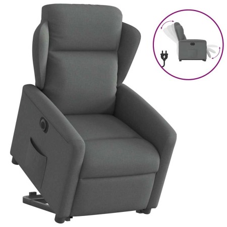 Sillón eléctrico reclinable elevable de tela gris oscuro de , Sillones - Ref: Foro24-3303155, Precio: 313,15 €, Descuento: %