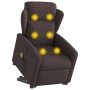 Sillón masaje eléctrico reclinable elevable tela marrón oscuro de , Sillones - Ref: Foro24-3303169, Precio: 315,94 €, Descuen...