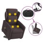 Sillón masaje eléctrico reclinable elevable tela marrón oscuro de , Sillones - Ref: Foro24-3303169, Precio: 315,94 €, Descuen...