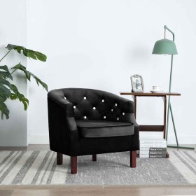 Sillón de terciopelo negro en Sillones | Comprar online en Foru.es