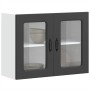 Armario pared cocina puerta de cristal Kalmar negra de , Armarios de cocina - Ref: Foro24-853608, Precio: 97,08 €, Descuento: %