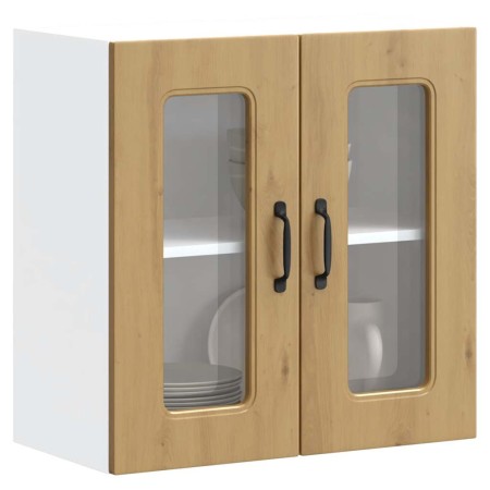 Armario pared cocina puerta de cristal Kalmar roble artesanal de , Armarios de cocina - Ref: Foro24-853676, Precio: 72,32 €, ...