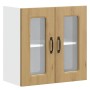 Armario pared cocina puerta de cristal Kalmar roble artesanal de , Armarios de cocina - Ref: Foro24-853676, Precio: 72,32 €, ...