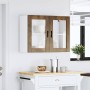 Armario de pared para cocina puerta cristal Porto roble ahumado de , Armarios de cocina - Ref: Foro24-854092, Precio: 87,00 €...
