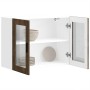 Armario de pared para cocina puerta cristal Porto roble ahumado de , Armarios de cocina - Ref: Foro24-854092, Precio: 87,00 €...