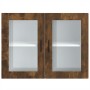 Armario de pared para cocina puerta cristal Porto roble ahumado de , Armarios de cocina - Ref: Foro24-854092, Precio: 87,00 €...