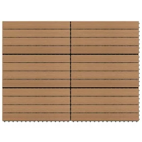 Verandafliese 6 Stück WPC braun 60x30 cm 1,08 m² von vidaXL, Böden und Teppiche - Ref: Foro24-149028, Preis: 76,70 €, Rabatt: %